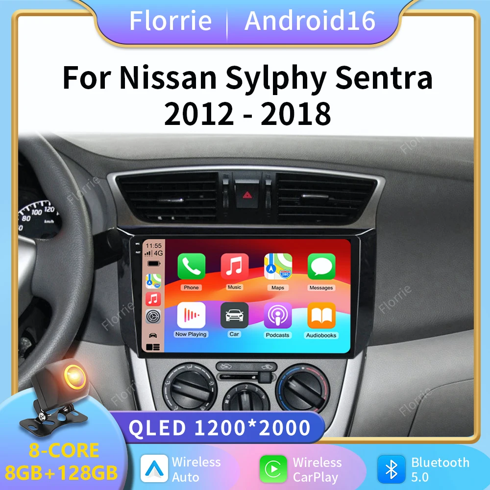 For Nissan Sylphy B17 Sentra 2012-2019 Car Radio Multimedia Player 9