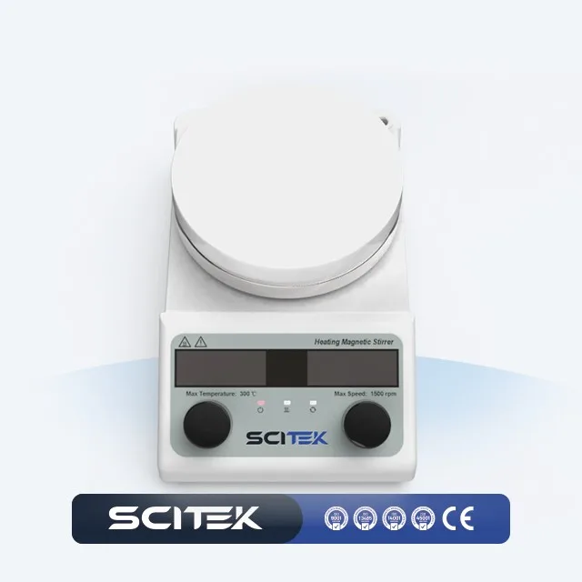 Hotplate Magnetic Stirrer With 138x138 Mm Work Plate Dimension LED Display Brushless DC Motor For Lab