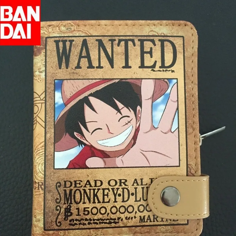 

One Piece Kawaii Anime Luffy Personalized Short Wallet Creative Trendy Student Cute Cartoon Peripheral Coin Purse Holiday Gift