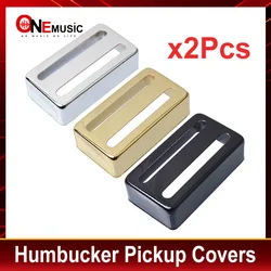 2Pcs Brass 70*39mm Pickup Covers /Lid/Shell/Top Two Line For Electric Guitar/Metal Guitar Humbucker Covers Black/Gold/Chrome