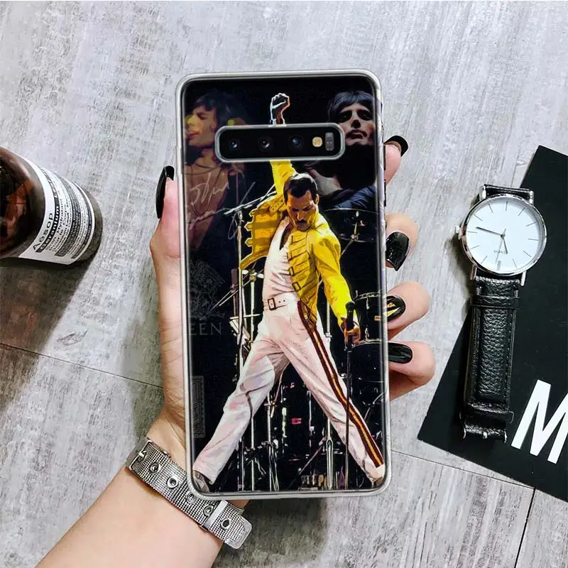 Rock Funky Freddie Mercury Queen Phone Case For Samsung Galaxy S24 S23 S22 S21 S20 Ultra S20 FE S10 Plus S9 S8 + Fundas Cover