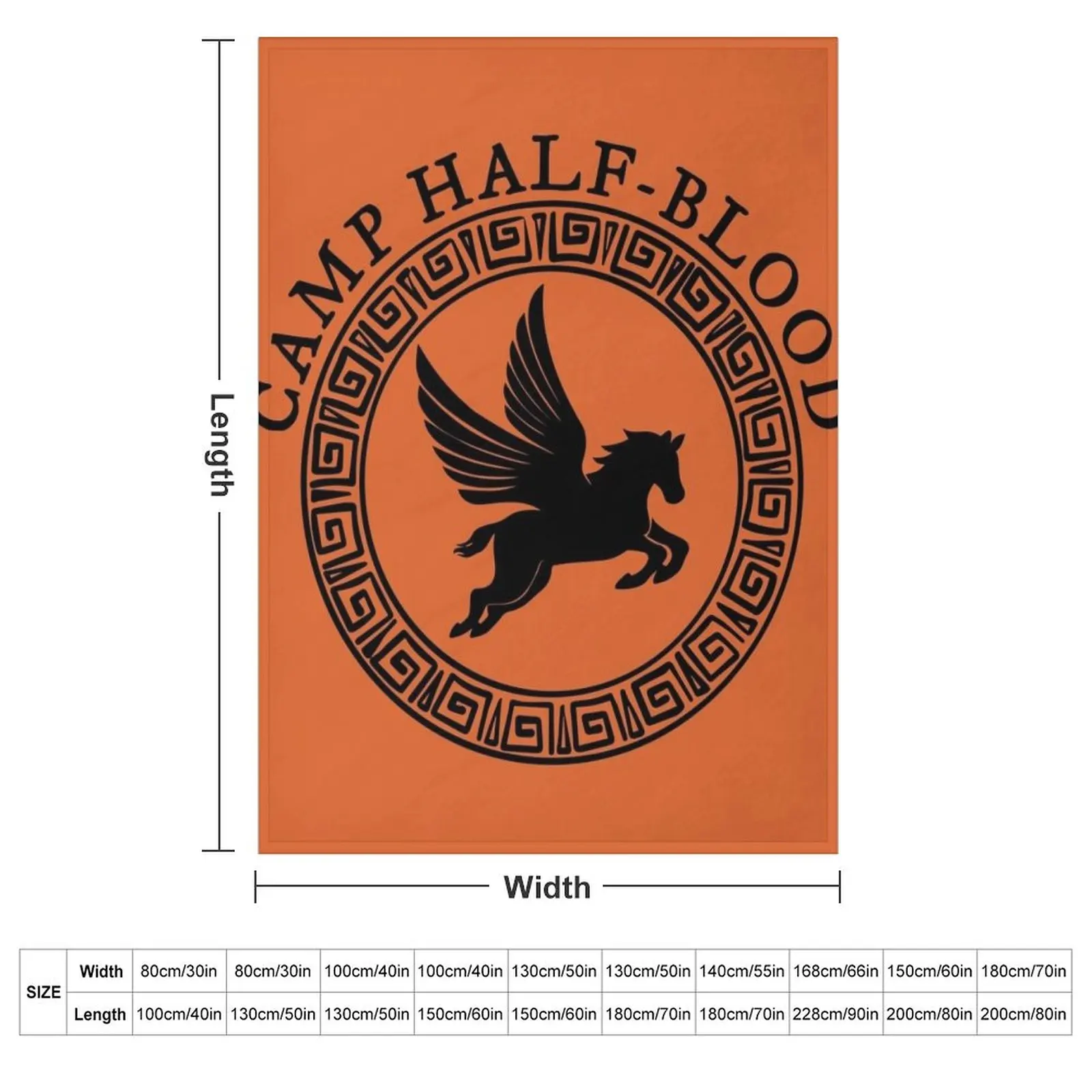 Camp Half Blood, Camp Half Blood logo Throw Blanket Picnic for winter Furry Luxury Thicken Decoratives Bed linens Blankets
