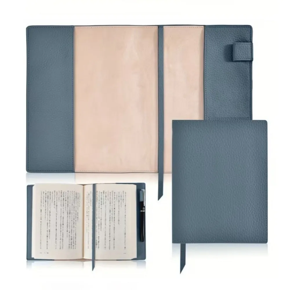 Creative A5 Notebook Cover PU Leather Replaceable Book Protective Cover Solid Color Notebook Leather Cover Home Office Use
