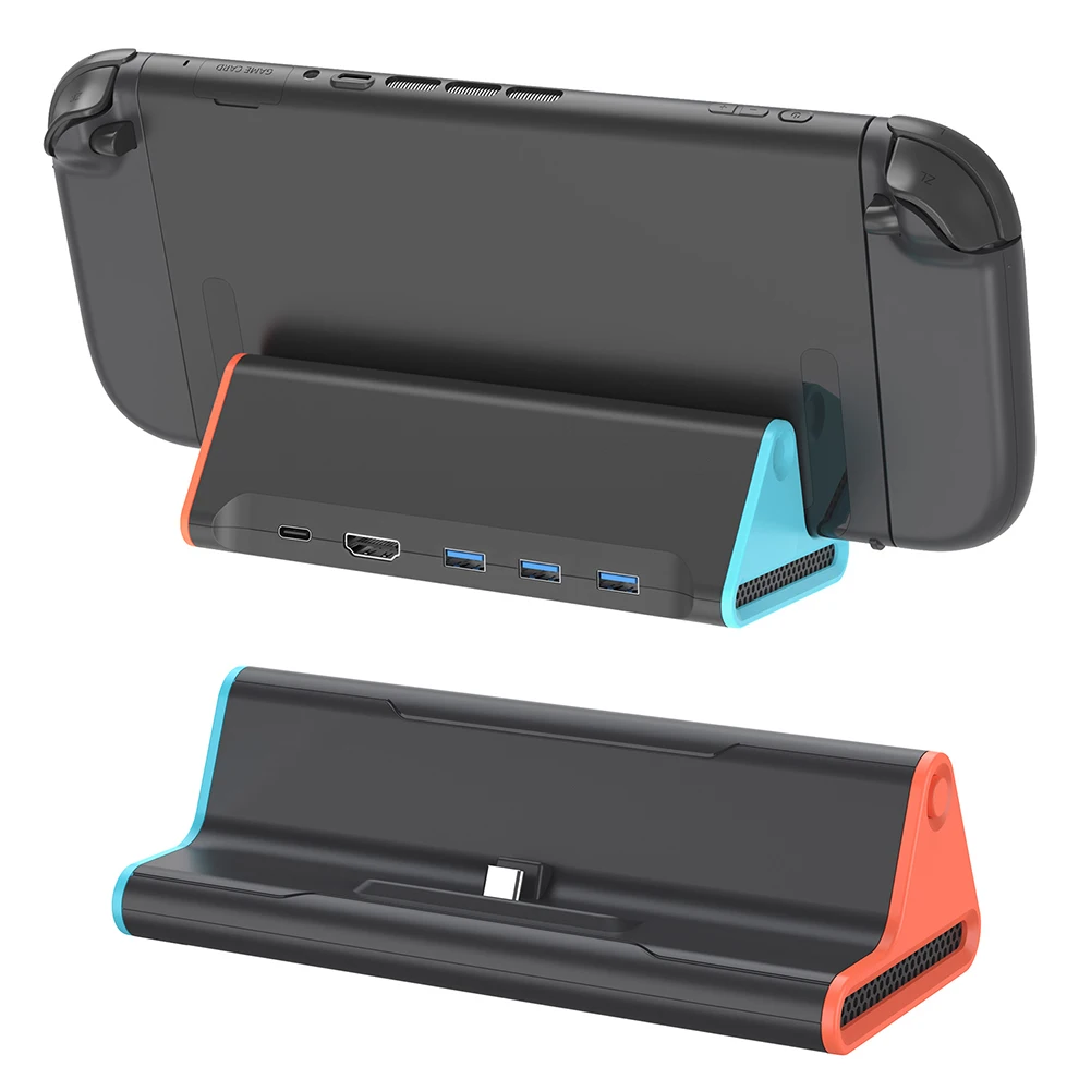 

For NS2 TV Dock Station with Type C/USB Port Portable 4K TV Dock Adapter USB3.0 Game Console Charging Stand Gaming Accessories