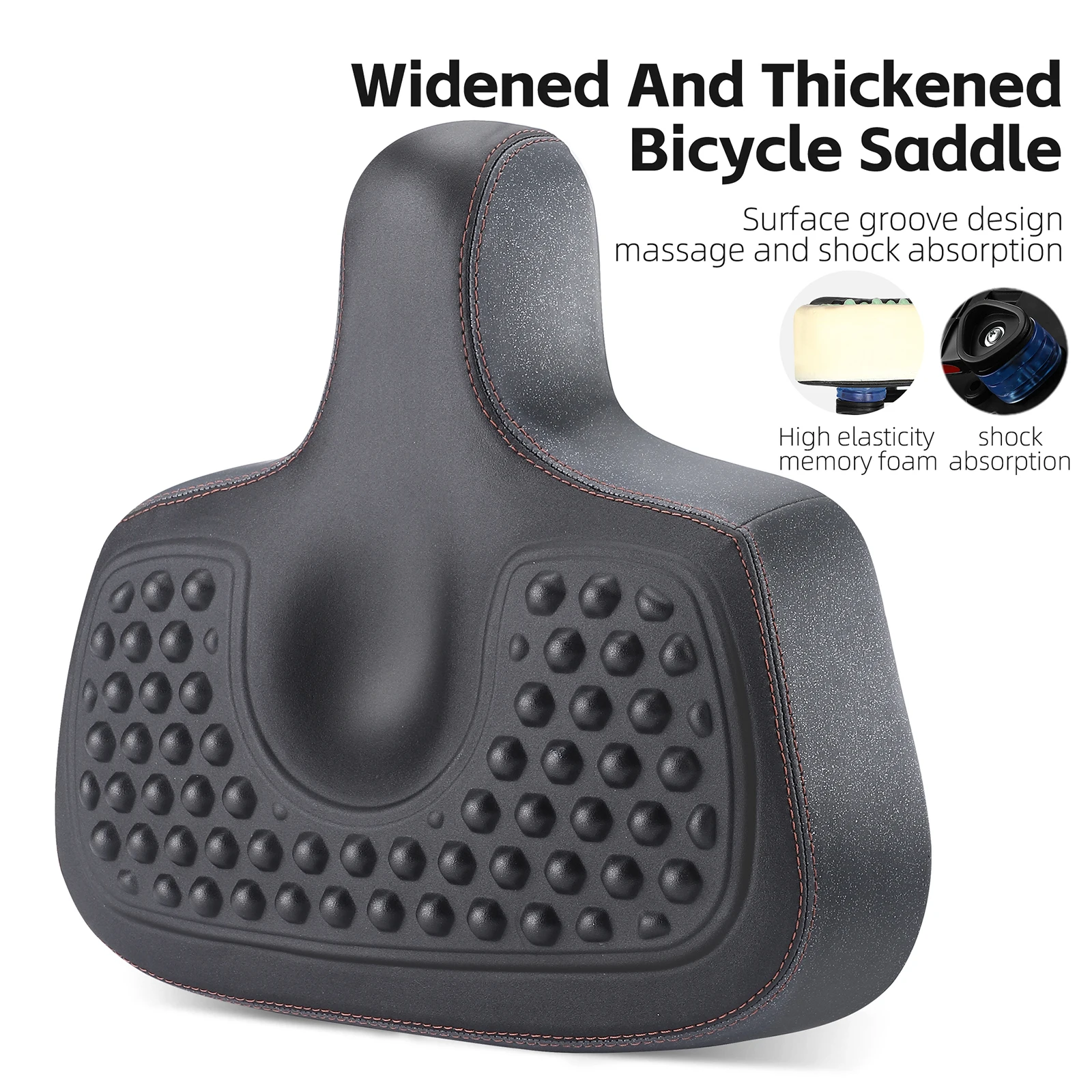 Road Bicycle Seats Thickened and Widen High Elasticity Bike Saddle Soft Waterproof PU Pad Comfort Soft AntiSlip Cycling Cushion