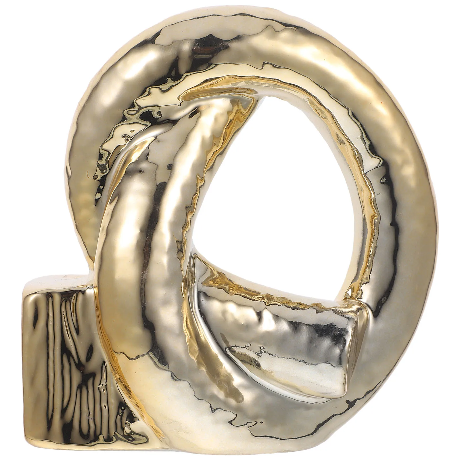 

Ceramic Loop Knotting Decor Bright Color Intricate Handicraft Indoor Table Decoration Living Room Ornament Ceramic Craft