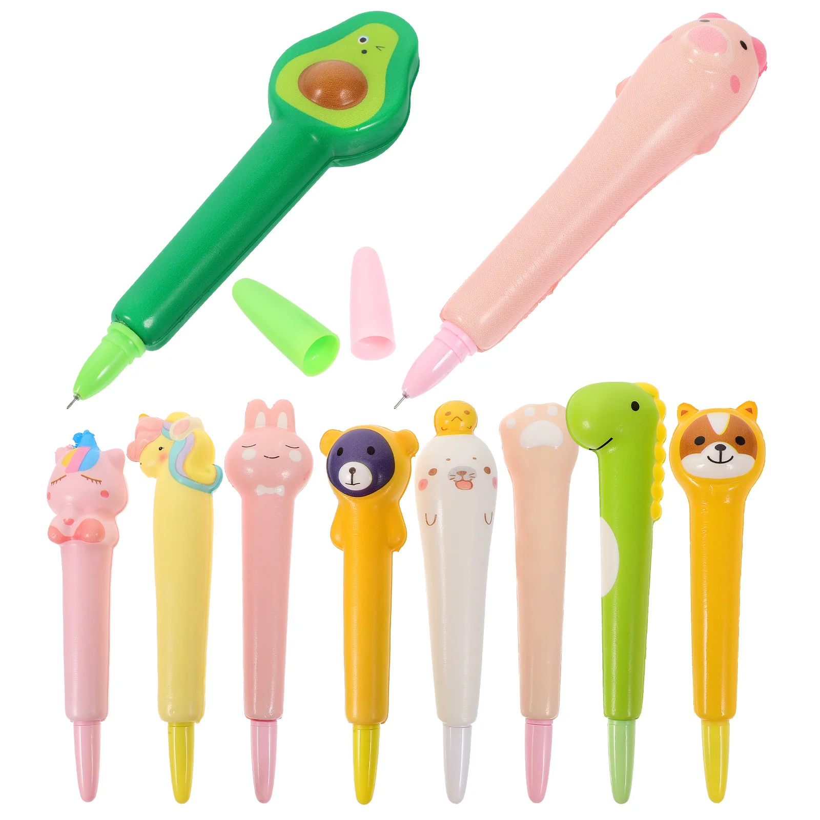 10pcs Decompression Pen Cute Gel Pens For Teens Kids Writing Drawing Portable Fun Pens School Stationery Multi-Function Student