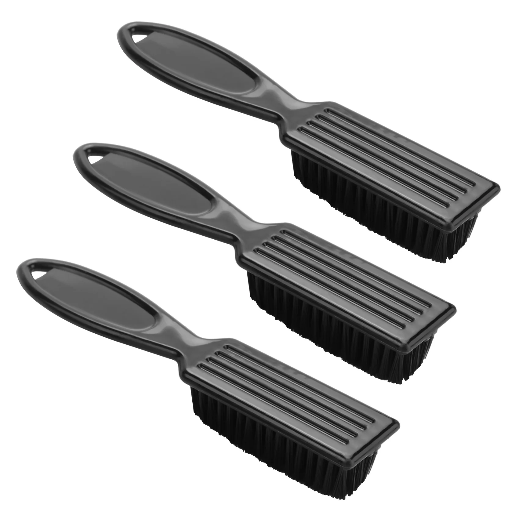 3Pcs Fade Brush Comb Scissors Cleaning Brush Barber Shop Skin Fade Vintage Oil Head Shape Carving Cleaning Brush