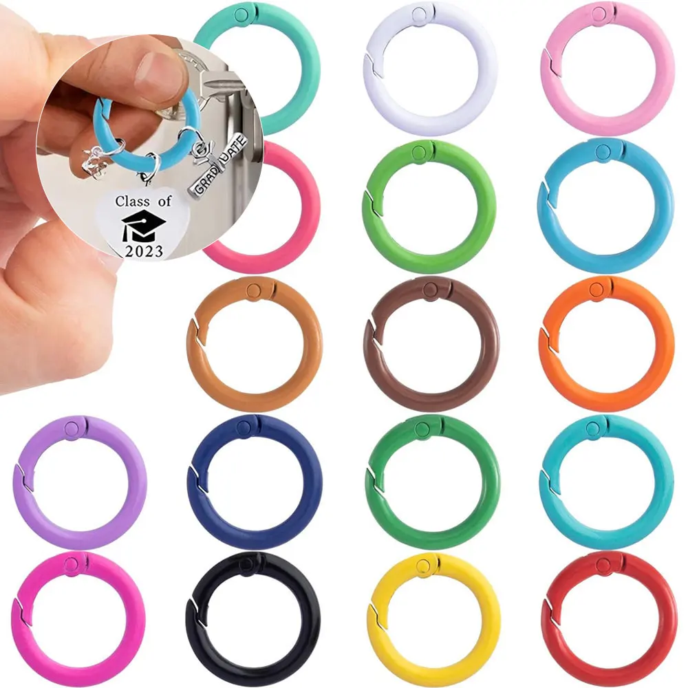 10/20/30 قطعة أبازيم زنبركية دائرية مزيج الألوان ، إكسسوارات ديكور ذاتية الصنع ، عيد الحب ، عيد الميلاد ، عيد الشكر ، هدايا الهالوين