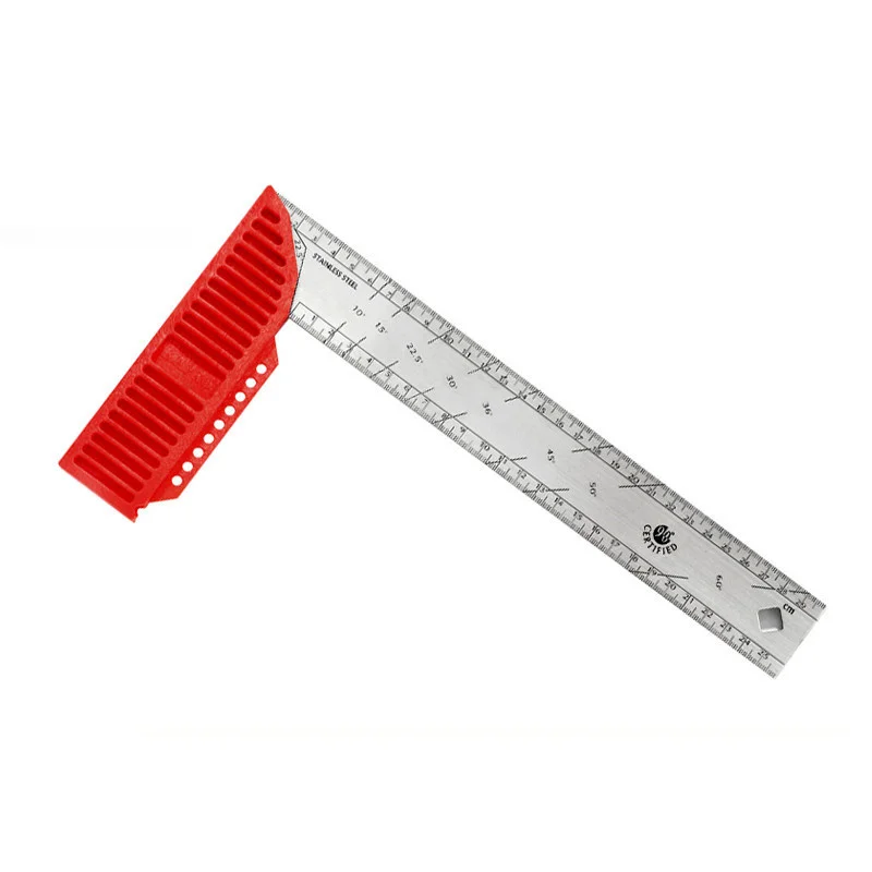 KAPRO Portable Multi Function Rectangular Ruler For Woodworking Square 90 Degree Stainless Steel Thickened Line Marking Ruler