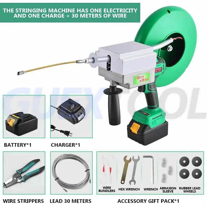 自動電動万能鋼線通線機 電線引抜機 建設用ワイヤー引張機自動電気普遍的な鋼鉄ワイヤースレッディング機械 電気ワイヤーデッサンスレッディング機械 建設ワイヤープラー 電気ワイヤー引き出す機械 充電可能な引き付け機械