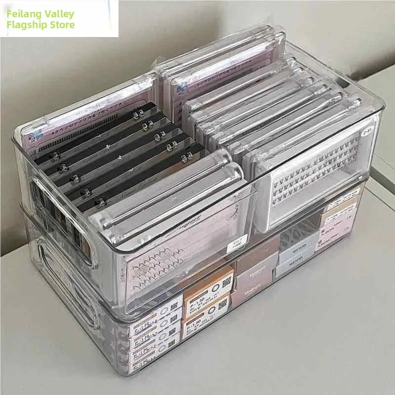 

Acrylic Makeup Brush Storage Box Transparent Plastic Organizer for False Eyelashes And Household Items Desktop Cosmetic Case