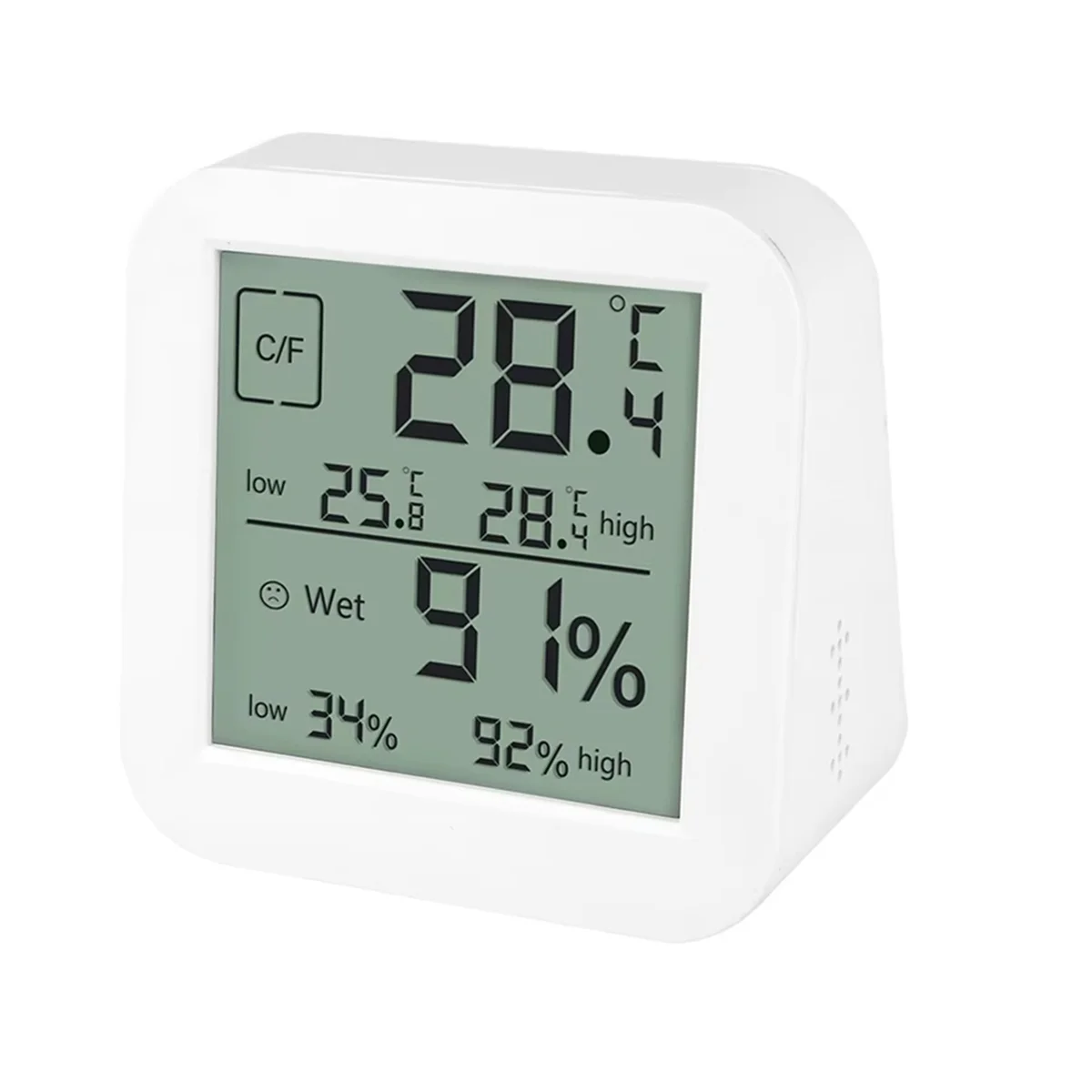 A32I LCD Digital Hygrothermograph Indoor Multifunctional Dual-Screen Humidity and Temperature Meter Table Clock