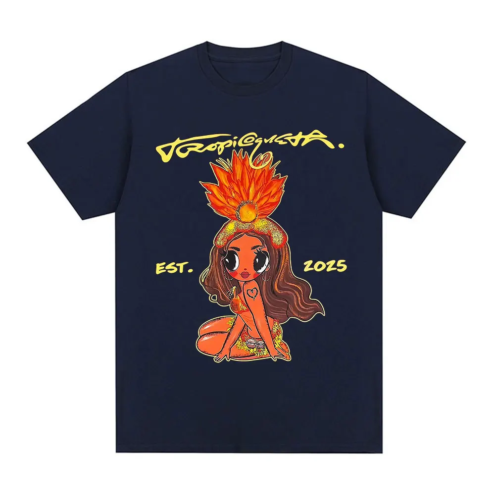 Karol G Tropicoqueta 2025 Album Graphic T-shirt Men Women Clothing Fashion Short Sleeve T-shirts Casual Cotton Tshirt Streetwear