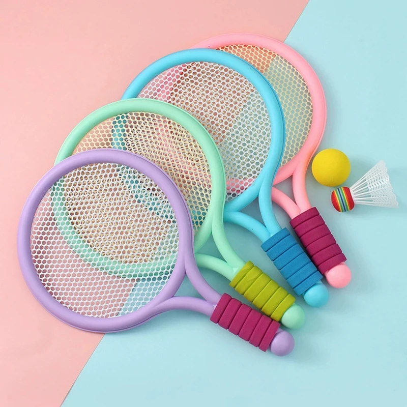 

Kids Tennis Rackets, Soft Training Balls Badminton Shuttlecocks Racquets Family Interactive Sport Toy