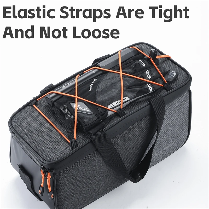 WEST BIKING Bicycle Rear Rack Bag 6L PVC Carrier Tail Bag With String Bag Storage Drawstring Trunk Bag Cycling Travel Hand Bag