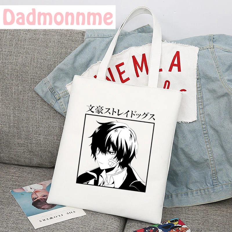 Cartoon Osamu Dazai Anime Fashion Shoulder Bags Large Capacity Wild Messenger Bag Summer New Cute Canvas Handbag Tote Bag