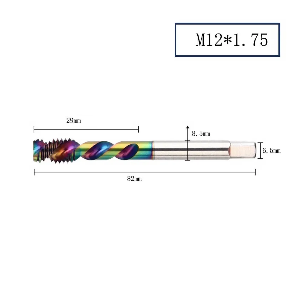 Spiral Flute Tap Set FOR M3 M5 For M35 Cobalt HSS Material for Aluminum Alloy Zinc Non Ferrous Metal Thread Cutting Tools