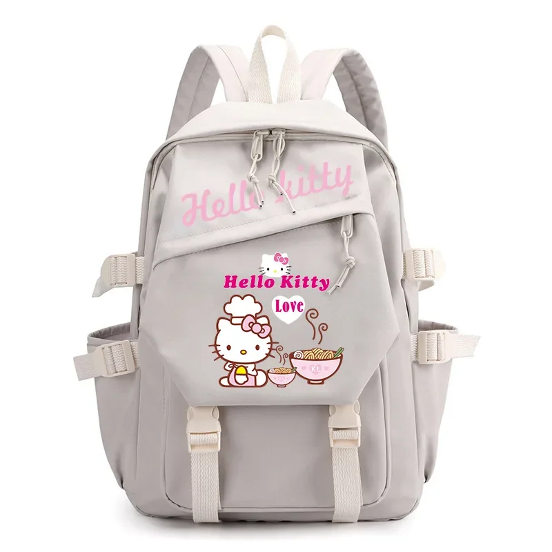 Sanurgente Hello Kitty-Sac à Dos en Toile pour Ordinateur, Cartable d'Étudiant, Imprimé de Dessin Animé Mignon, observateur et de Grande Capacité, Nouveau