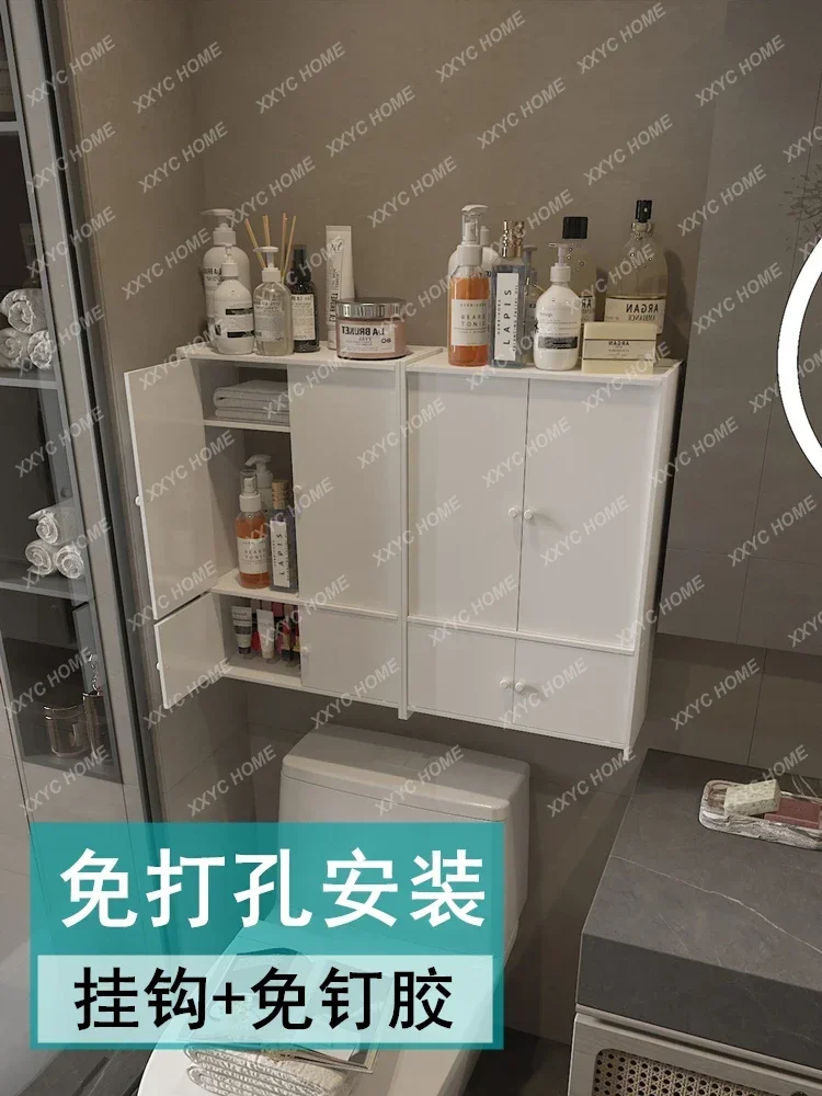 โถสุขภัณฑ์แบบไม่ต้องเจาะ, ตู้เก็บของ, ห้องน้ําติดผนัง, โถส้วม, ชั้นเก็บของติดผนังโถส้วม, ตู้เก็บของโถส้วม