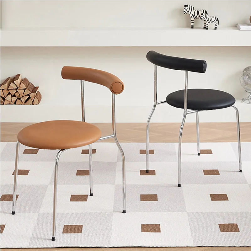

New light luxury dining chair modern simple dining table and chairs home cafe back chair bedroom study makeup chair