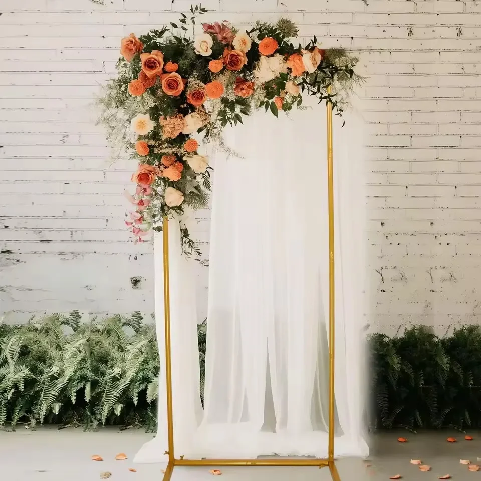 

Golden Arch Frame Wedding Party Decoration Backdrop Stands Arched Round Tube Bracket Balloon Kit Display Background