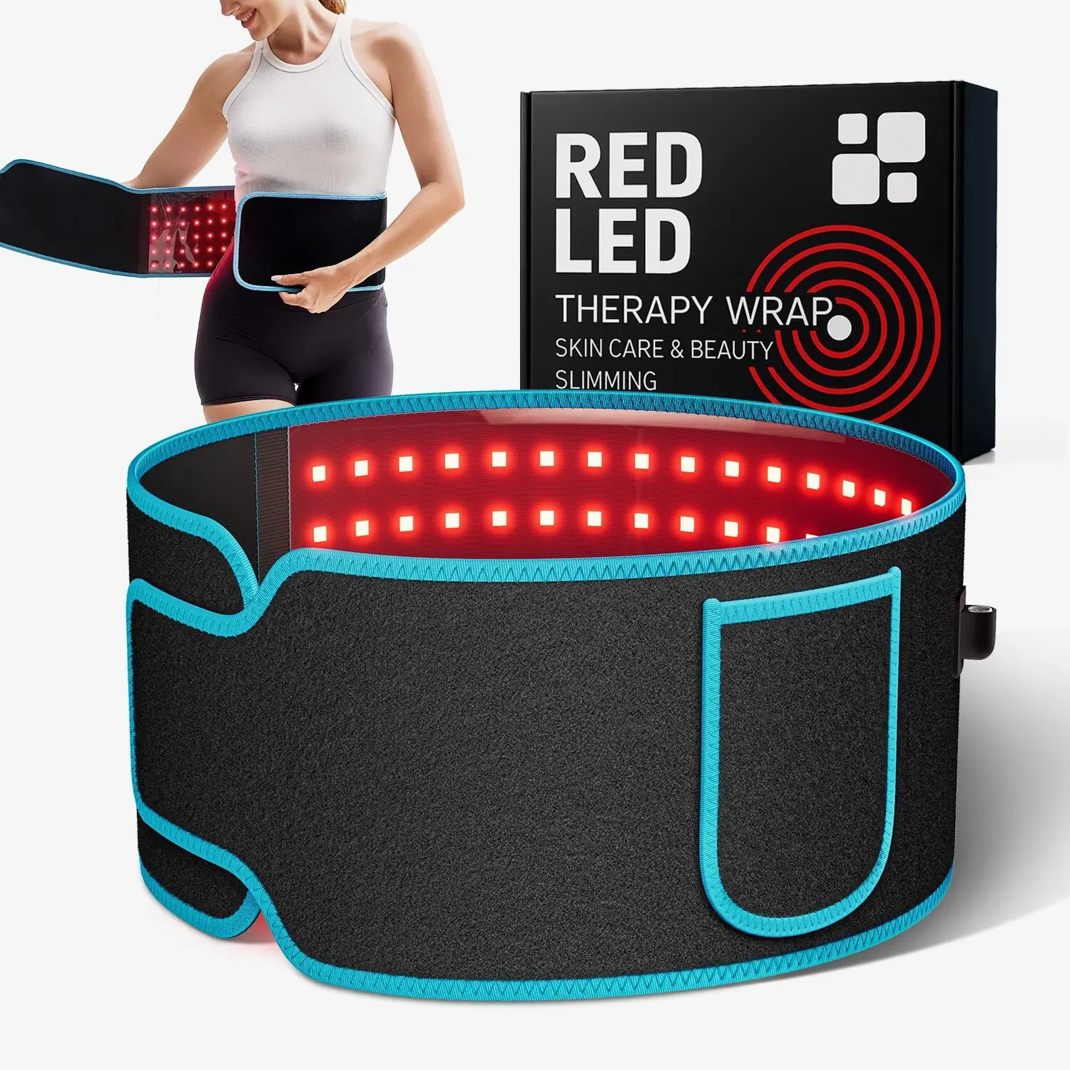 Red ＆Infrared Light Therapy Belt 850nm 660nm LED Beauty Devices fo Wrap Burn Fat Face Wrap Slimming Waist Heat Pad Full Body