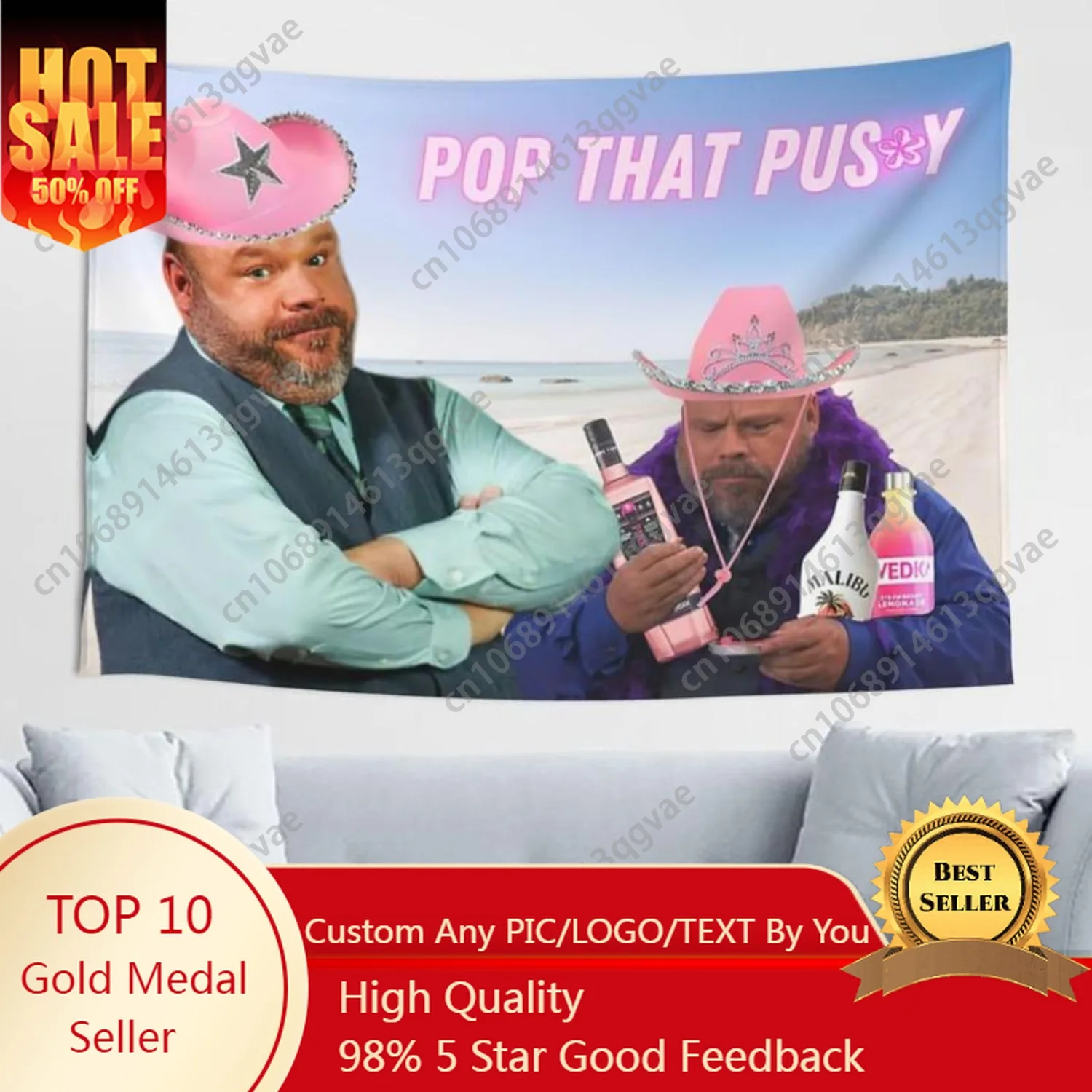 

Meme Cow Boy Mantra Tapestry Funny Tapestries Wall Hanging Poster Flag Banner for College Dorm Bedroom Living Custom Decoration