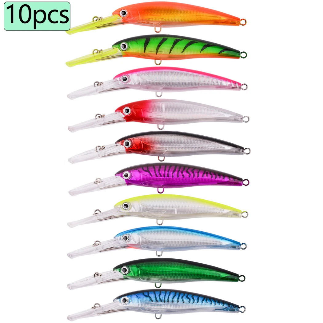 

10 шт., 32 г, 50 г, 75 г, плавающие рыболовные приманки, приманка для гольяна, длинная приманка для морского заброса, жесткая приманка для гольяна, рыболовные снасти для окуня