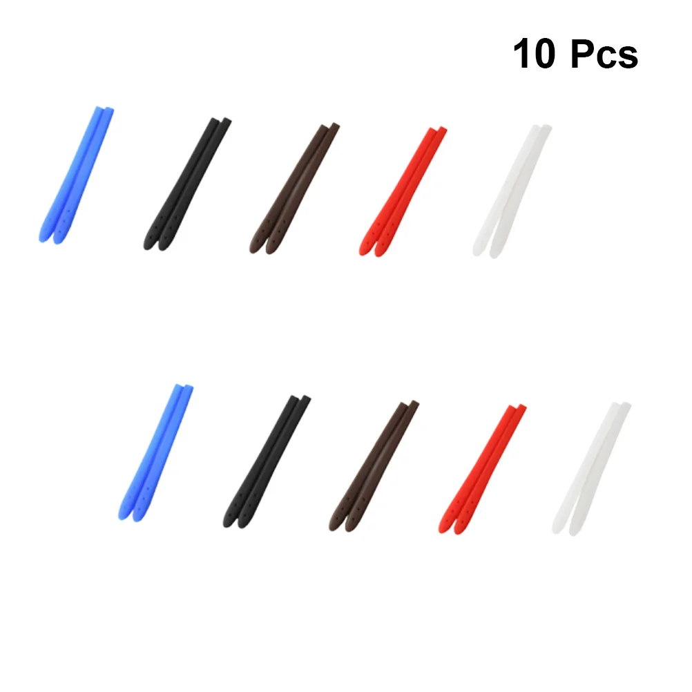 

10Pairs Non-Slip Eyewear Leg Cover Silicone Eyeglasses Accessories Soft Comfortable Safe Environmentally Friendly White Black