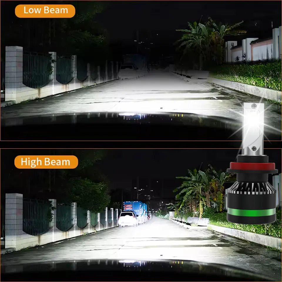 Erruso 2pcs 300W 300000LM H7 H4 Led Headlight H1 H11 9005 HB3 9006 HB4 9012  BulbLed Car Headlight Mini Auto Led Lamp