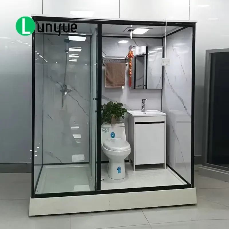 Modern Prefabricated Modular Shower Room Integrated Closed Bathroom Portable Toilet Unit for Home Hotel Compact Space Saving