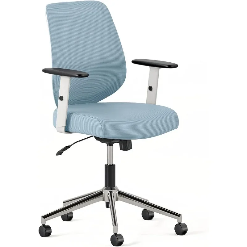 Computer Office Chair with Swivel, Lumbar Rest, and Adjustable Armrests - Sustainable, Stylish Mesh, & Adjustable Armrests