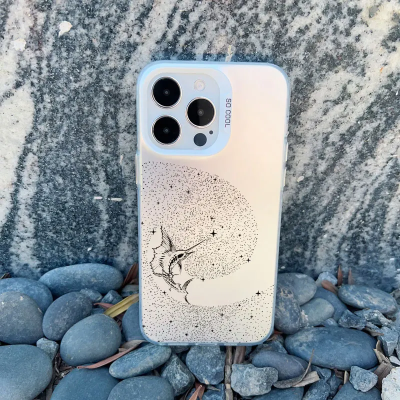 Ozean Tier süße Delphin Meeresschildkröte Malerei Handyhülle für iPhone 17 16 14 15 12 13 Pro Max Plus 13 Mini 11 weiße Laserabdeckung – Detail 7