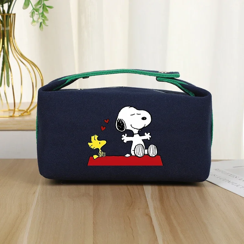 Snoopy Makeup Bag Girl Cute Cartoon Anime Cosmetic Bag Fashion Portable Large Capacity Travel Storage Bag Woman Handbag Gifts