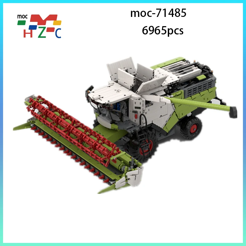 Moc-71485 Small Particle Technology Building Block  Cross Country Harvester Remote Assembly Toy Model