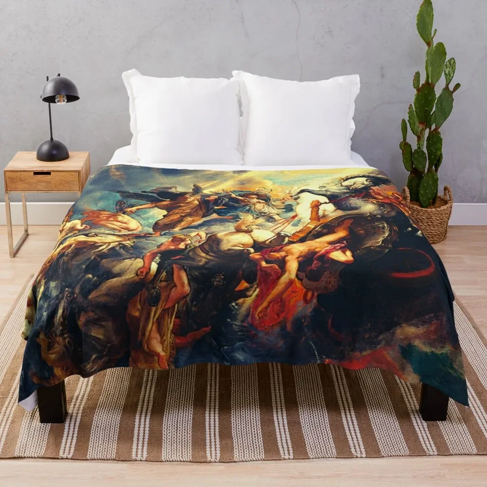 

Battle of the Greek Gods Throw Blanket For Sofa Thin heavy to sleep Vintage Blankets