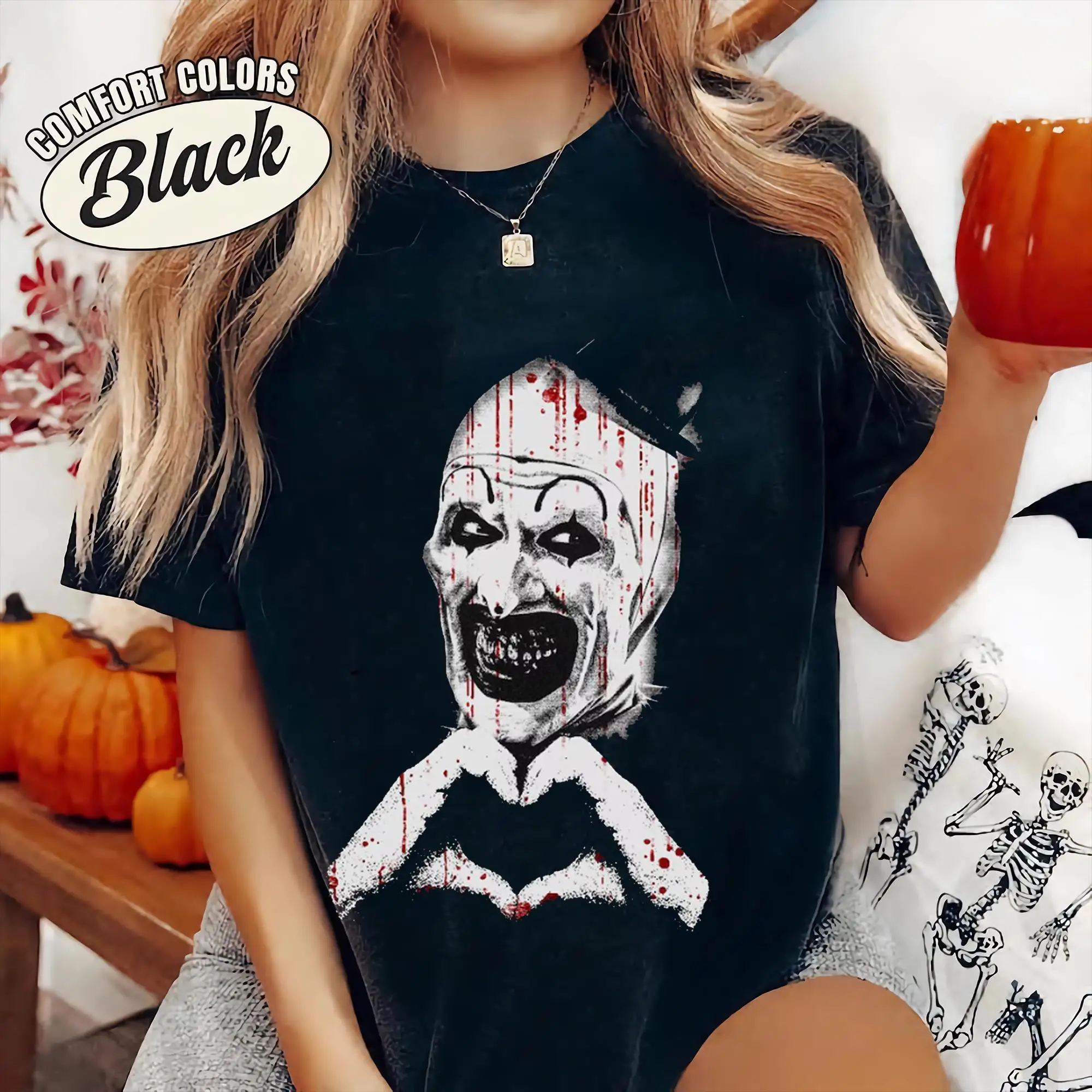 Art The Clown Terrifier Shirt, Scary Horror Clown Shirt, Spooky Slasher Fan Gift Unisex, Halloween Horror Movie
