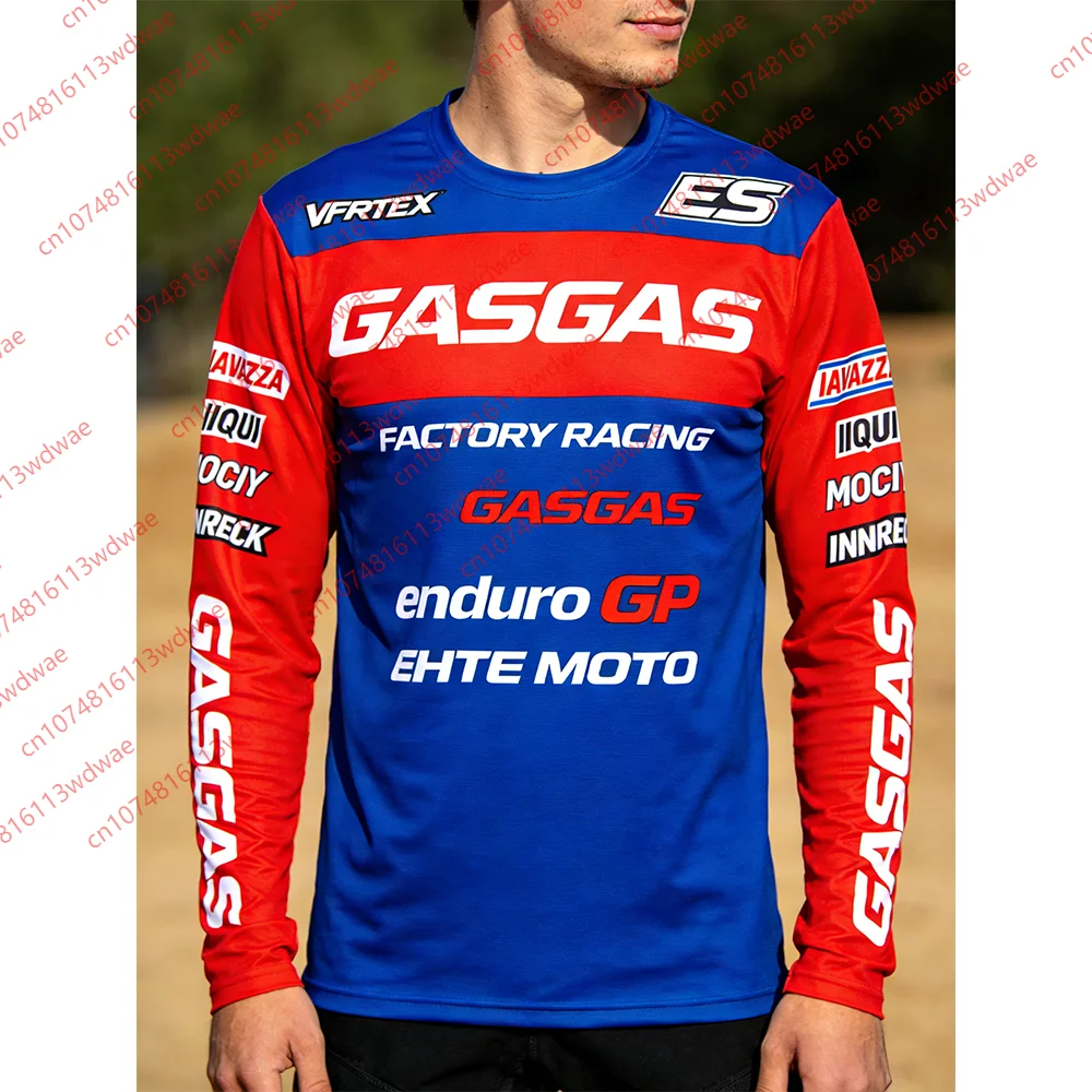 

Quick Drying GASGAS Factory Racing Enduro GP Motocross Tee Breathable Man Long Sleeve MX Dirt Bike Top Champion Special Edition
