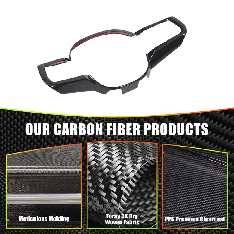 For BMW 5 Series G60 2024+ Real carbon fiber car steering wheel frame decorative sticker interior accessories (sports version)