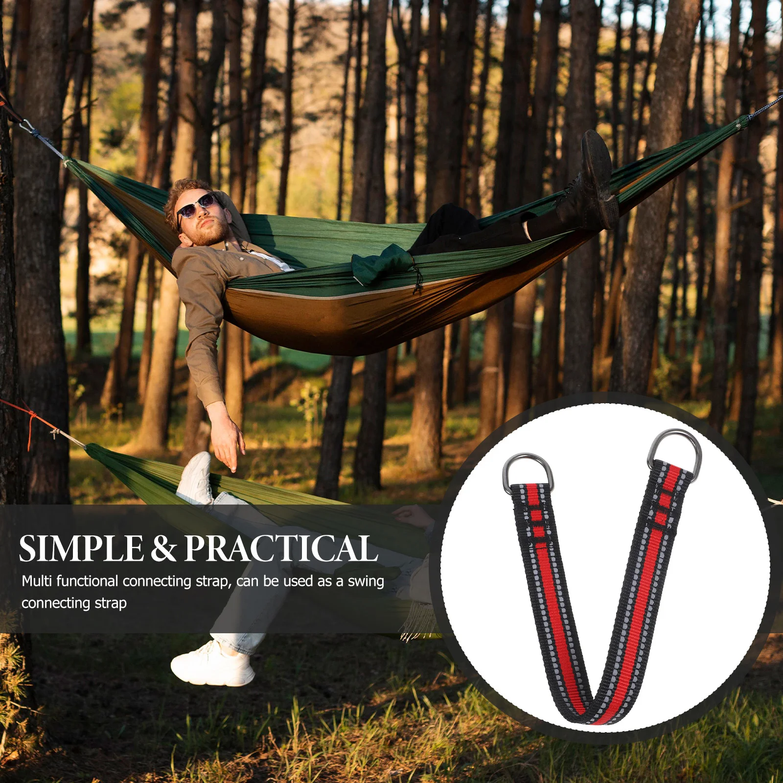 2 قطعة مشبك معدني دائم مجموعة أرجوحة حبال معلقة كرسي هزاز حزام للاستخدام في الهواء الطلق داخلي أرجوحة الأشرطة شجرة سوينغ موصل