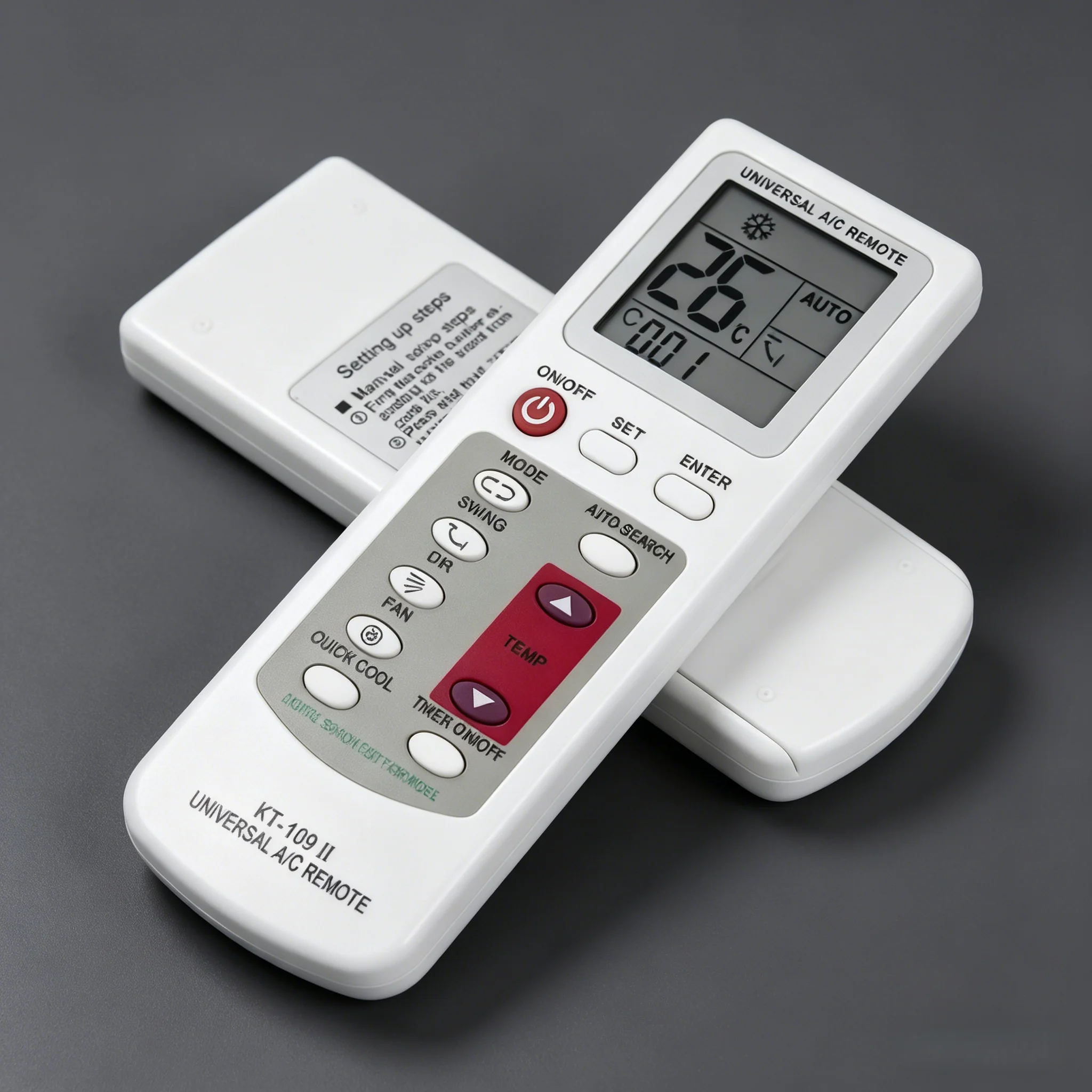 Universal Air Conditioner Remote Control KT Series No Setup Needed for Most AC Models