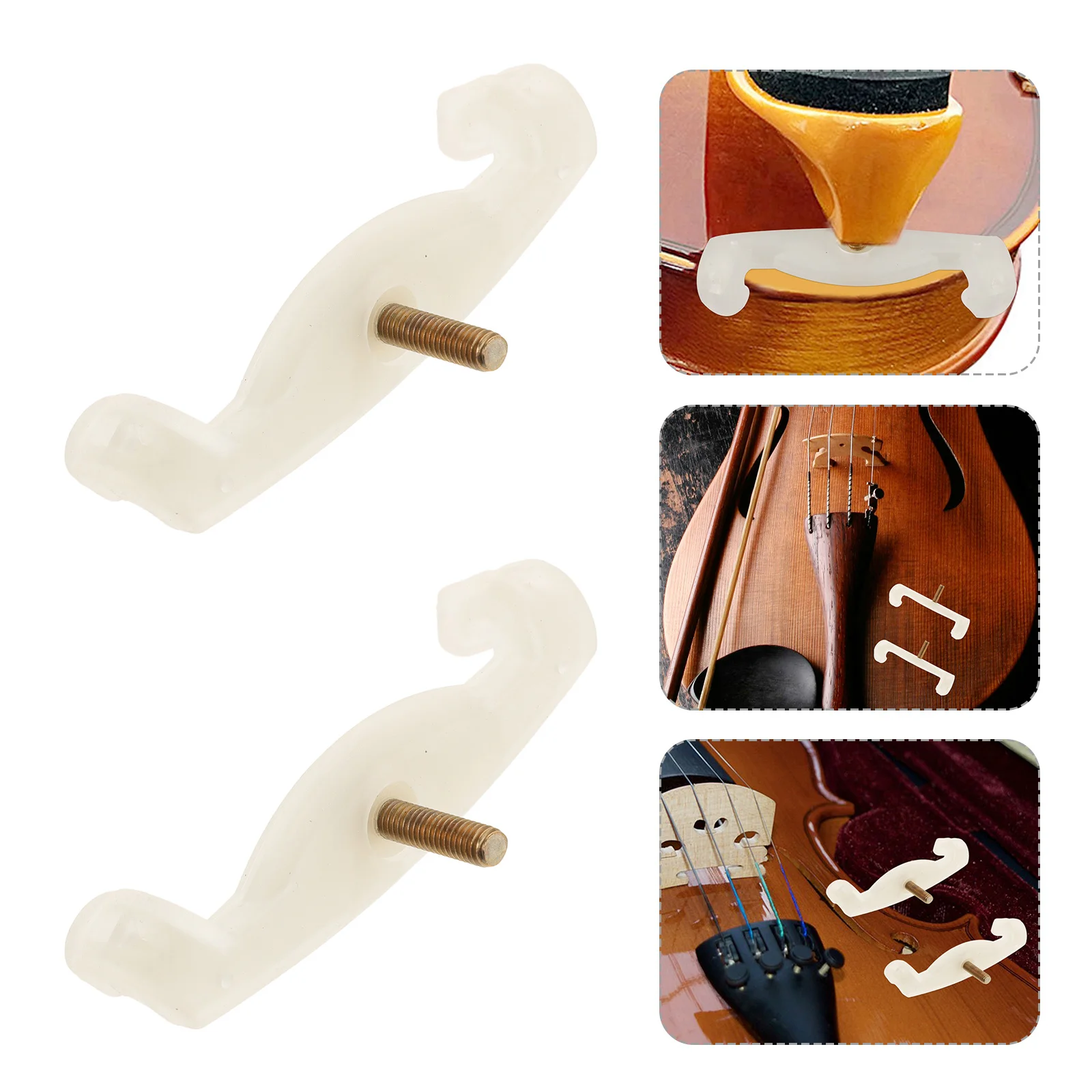 

2pcs Shoulder Rest Feet Anti-Slip Pad For Violin Comfortable Support Leg Durable Rubber Material Violin Accessory Instrument