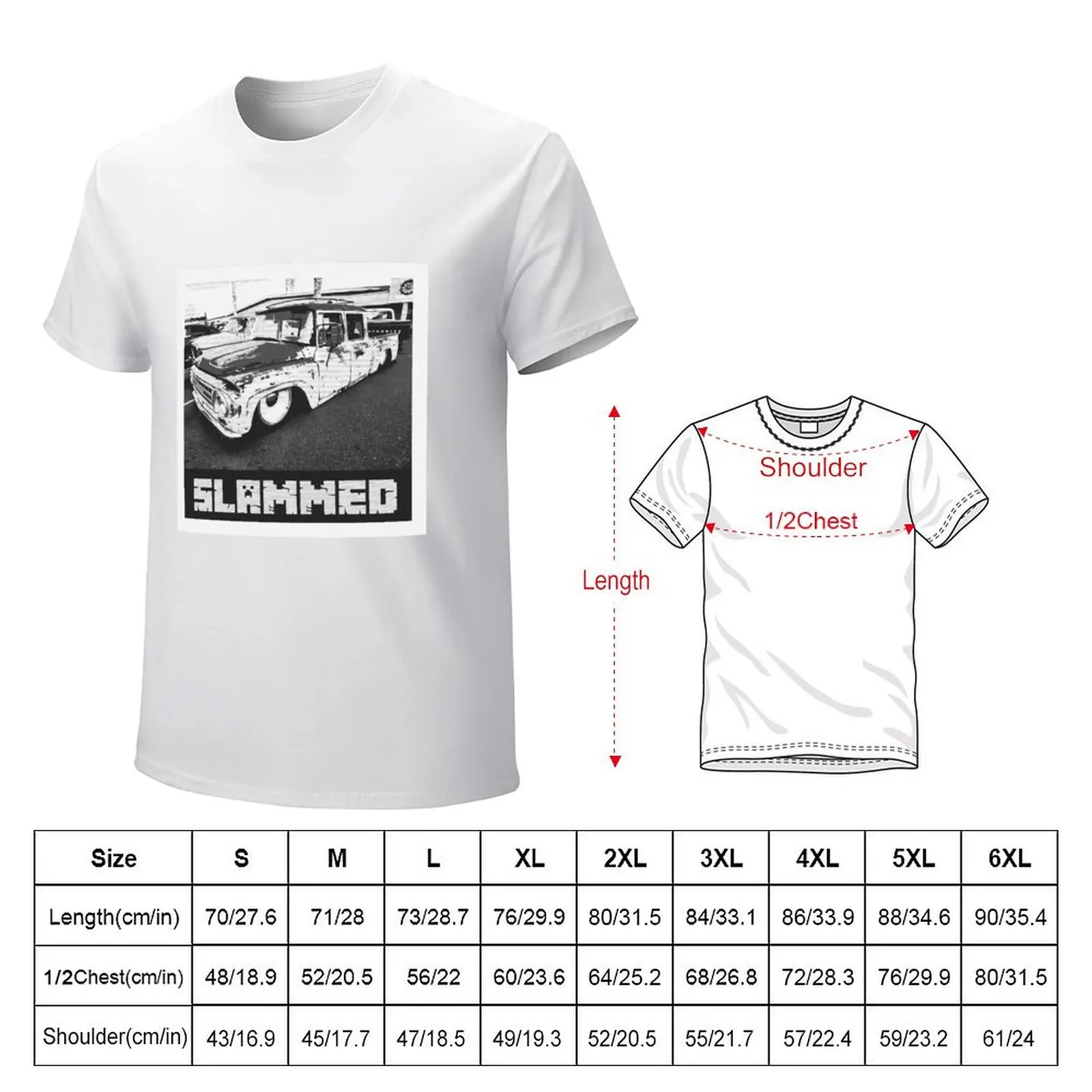 Slammed Restomod T-Shirt plain quick drying blanks sweat men t shirt