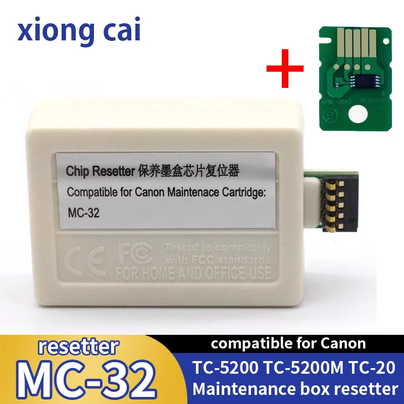 MC-32 MC 32 Maintenance Tank Chip Resetter & Chip For Canon TC5200 TC5200M TC20 TC-5200 TC-5200M TC-20 TC 5200 5200M 20 Printer