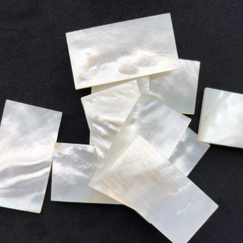 10x Mother Of Pearl MOP Shell 36x19x2mm Slice Inlay Guitar Luthier Rectangle Blank