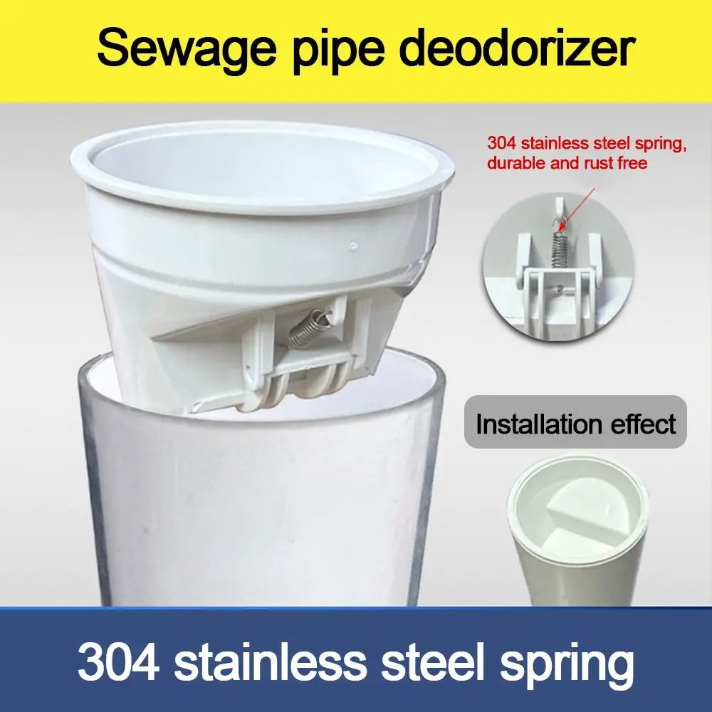 Anti-leak Toilet Flange Ring Automatic Closing Odor-resistant Drain Pipe Cover Outlet Spill Sealing Replacement