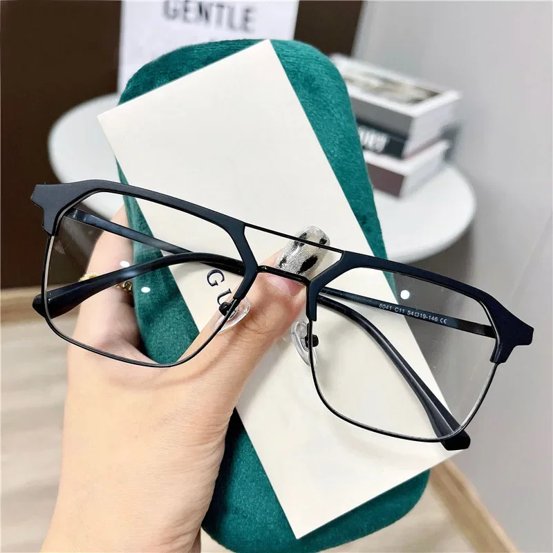 

Luxury Brand Double Beam Frame Myopia Glasses Women Men Anti-blue Light Near Sight Eyeglasses Unisex Goggles Diopters 0 To -6.0