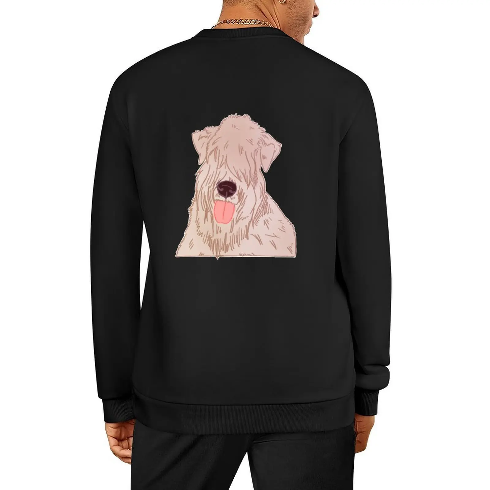 

Cute And Sketchy Soft Coated Wheaten Terrier Design Pullover men's sweat-shirt mens clothes blouse male clothes sweatshirts men