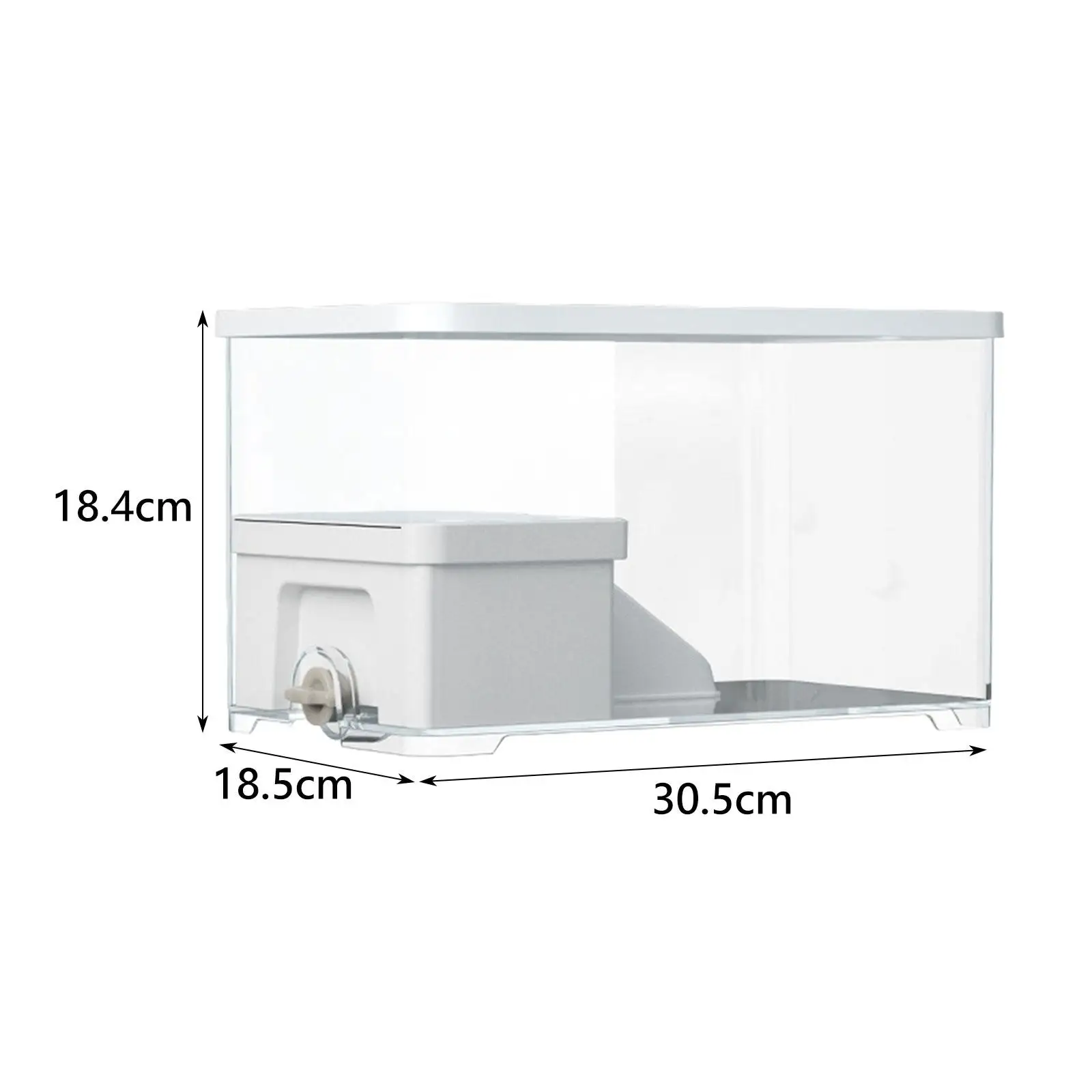 Turtle Tank Aquarium Turtle Terrarium Bottom Drainage Terrapin Feeding Box Hatching Area with Platform Sturdy Reptile Habitat